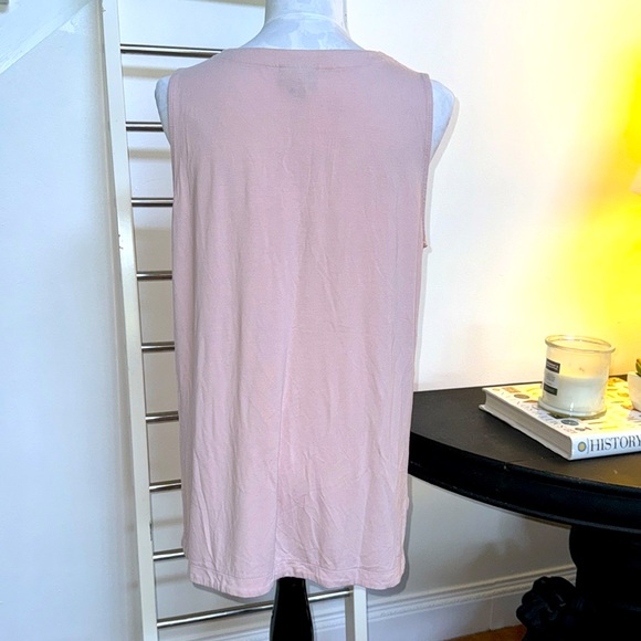 J.jill Wearever Collection Crew Neck Mauve/Pink Sleeveless Tunic - Picture 3 of 7
